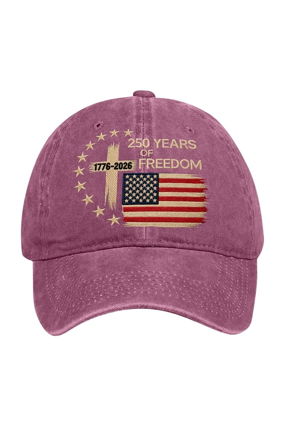 U.S. 250th Anniversary Adjustable Retro Patriotic Cap 250 Years Freedoms 1776-2026 Freedom Celebration Baseball Hats Funny American History Gift Patriots