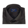 thumbnail image 2 of Men 100% Sateen Cotton Shirt Manschett Quesste Turkey Slim Fit 4010-08 Black, 2 of 7