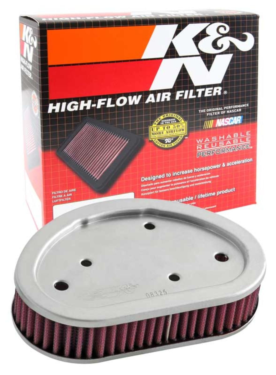 HTTMT MT226-CHROME Air Cleaner Filter Compatible with Harley Softail Fat Boy Dyna Street Bob Wide Glide