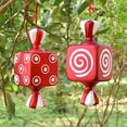 thumbnail image 4 of Adorno navideño para escenario, barra, vestido de novia, accesorios, 32 cm, colgante de arreglo de dulces navideños pintados en rojo y blanco, 4 of 5