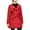 Red, variant on Yangnuo Womens Fashion Warm Lapel Coat Puffer Jackets 2025 Fall Winter Women's Standing Collar Solid Color Long Sleeved Belt Fashionable Jacket