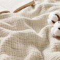 thumbnail image 2 of Breathable Blanket,1pc Reusable Throws Cotton Muslin Blanket for Bedroom,51.2x59In Durable Beige Quilt Bedspread Cloth for Home,Bedroom, 2 of 7