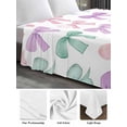 thumbnail image 6 of Pink Purple Teal California King Size Flat Sheet, Wrinkleproof & Fadeproof Cooling Flat Bed Sheet Only, Watercolor Bow Farmhouse Breathable Soft Bedding Top Sheets 108 x 98 Inches, 6 of 8