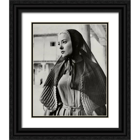 Vintage Hollywood Archive 12x14 Black Ornate Wood Framed with Double Matting Museum Art Print Titled - Silvia Pinal, Viridiana, 1961