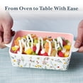 thumbnail image 6 of Contenpo Ceramic Baking Dish 9X6 Inch - Oven Safe Brownie Pan & Casserole Dish, Lasagna Pan, Unique Artisan Design Bakeware, 6 of 8