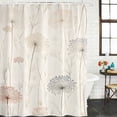 thumbnail image 3 of Dandelion Retro Leaves Waterproof Fabric Shower Curtain,Farmhouse Botanical Watercolor Waterproof Fabric Shower Curtain for Bathroom Curtains Bathtubs Shower Curtains with 12 Hooks Standard 66x72, 3 of 8