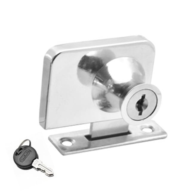 Showcase Lock Display Cabinet Sliding Glass Door Lock With Keys For 5-8mm Glass Wine Cabinet Lock Security Furniture Hardware