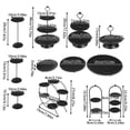 thumbnail image 2 of 12pcs Multifunctional Cake Stand Set Black Iron Round Dessert Displays Holder for Wedding, Birthday Party, Baby Shower, Anniversary, 2 of 17