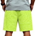 thumbnail image 3 of Satingcolo Mens Mesh Camo Graphic Shorts Vintage Designer Workout Shorts Casual Cool Streetwear Waist Pants Fluorescent Green 2XL, 3 of 4