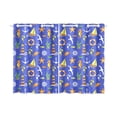 thumbnail image 3 of MKHERT Summer Sea Pattern Window Curtains Kitchen Curtain Room Bedroom Drapes Curtains 26x39 inch, 2 Piece, 3 of 3