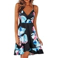 thumbnail image 2 of IROINNID A-Line Dress For Women Casual Print Sleeveless Sling Dress V-Neck Knee-Length Dress, 2 of 6