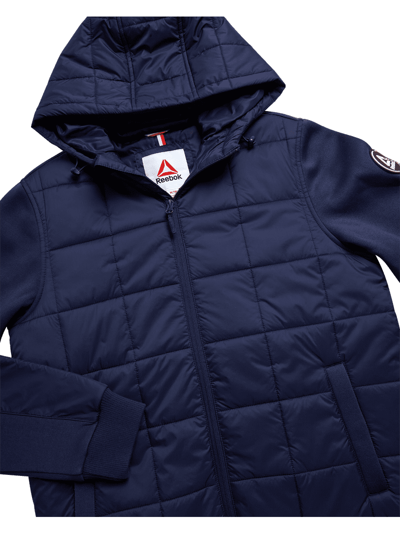 Reebok Men's and Big Men's Quilted Mixed Media Jacket, Sizes S-3XL