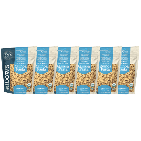 Mountain High Organics Gluten Free Organic Quinoa Pasta, Elbows - 1lb Bags (Pack of 6)
