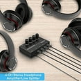 thumbnail image 5 of 4 Channel Headphone Amplifier Stereo Audio Amp, Splitter with 3.5MM Output and Input, 5 of 6