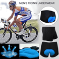 thumbnail image 4 of Men Women Cycling Shorts Bicycle Bike Underwear Pants With Sponge Gel 3D Padded, 4 of 10
