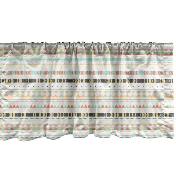 Ambesonne Geometric Window Valance, Soft Tribal Arrows, 54" X 12", Multicolor