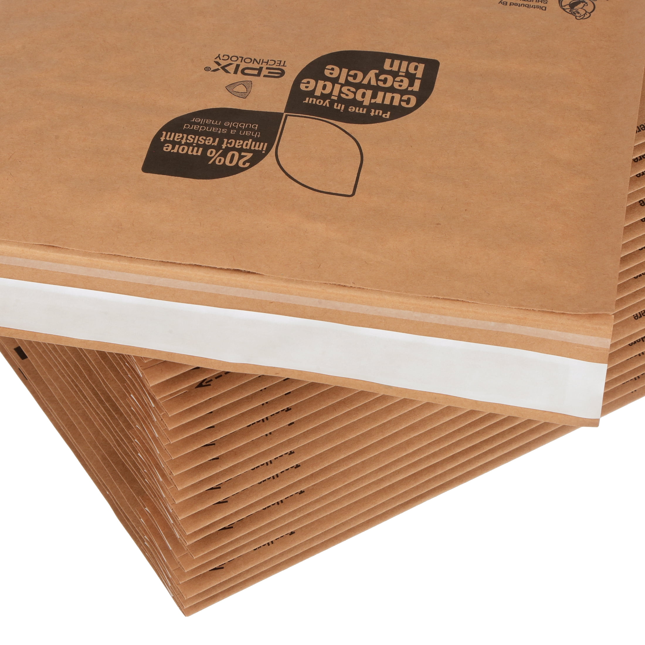 Duck Self-Seal Recyclable Paper Mailer #2, 10.7 x 8.8", Solid Print, 20 Pack