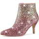 thumbnail image 1 of Botines Punta Puntiaguda Con Purpurina Tacón De Aguja Brillantina Para Mujer rosa beis 40, 1 of 6