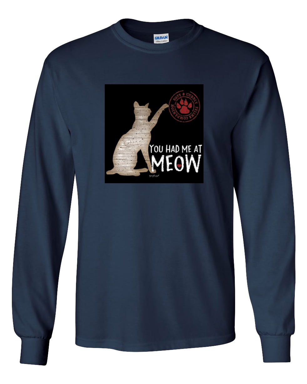 Trenz Shirt Company You Had Me At Meow Unisex Long Sleeve Shirt - Imagen 10 de 15