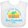 thumbnail image 3 of Inktastic Summer Enjoy the Sunshine Fort Lauderdale Florida in Blue Boys or Girls Baby Bib, 3 of 4