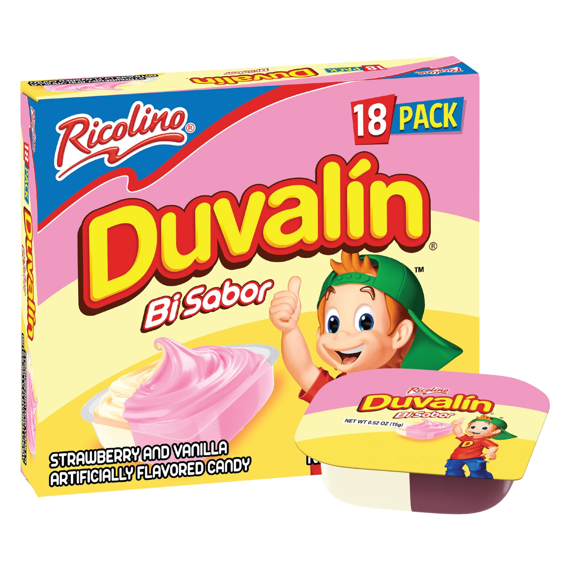 Ricolino Duvalin Strawberry And Vanilla Artificially Flavored Candy ...