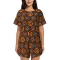 thumbnail image 1 of Fotbe 60s and 70s Aesthetic1 Conjunto de Pijama Estampado para Mujer, 2 Piezas, Ropa de Dormir con Camiseta de Manga Corta y Shorts Suaves-Small, 1 of 6