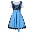 thumbnail image 5 of Odeerbi Bavarian Oktoberfest Dirndl Dress for Women 2025 Elegant Maxi Dress Beer Festival Square Neck Clothing Blue, 5 of 5