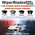 thumbnail image 2 of 2020 Porsche 718 Cayman Beam Wiper Blades Wipers w/1yr Warranty (Set of 2), 2 of 5