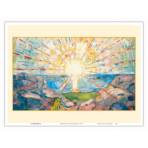 Solenintro - From an Original Color Painting by Edvard Munch c.1912 - Master Art Print (Unframed) 9in x 12in