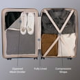 thumbnail image 4 of 5 Piece Hardside Luggage Set: 28 Inch Spinner Suitcase, 24 Inch Rolling Luggage, 20" Carry-On Suitcase, Toiletry Kit & Expandable Tote Bag, 4 of 9