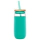 thumbnail image 1 of Vaso de vidrio Ello Devon 530 ml con funda y tapa de silicona, 1 of 6