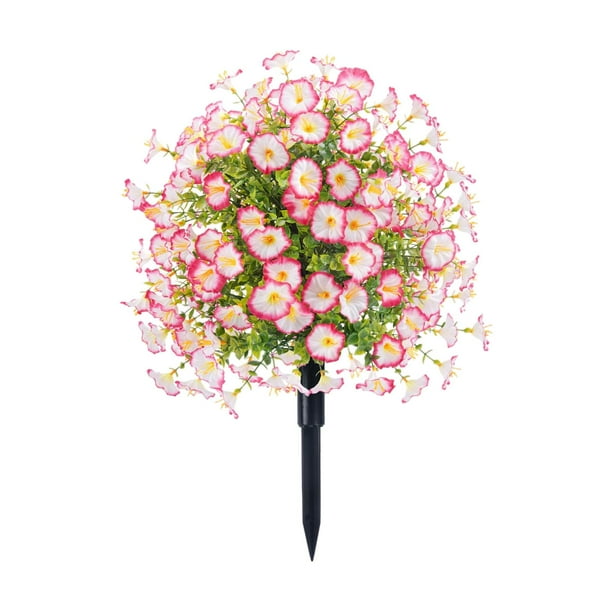 Flores artificiales Decoración del jardín topiario Vigidor de bricolaje Decedente de decoración de bodas Plantas con estaca para un regalo de paisaje Rosa y