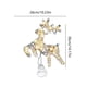 thumbnail image 3 of Adorno para árbol de Navidad con forma de estrella y ciervo, adorno para árbol de Navidad con purpurina, diseño hueco de metal, cadena de luces con 10 bombillas incorporadas para decoración de, 3 of 6