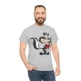 thumbnail image 4 of Funny Valentines Skunk with Heart Cotton Tee; Happy Valentines Day Present, 4 of 7
