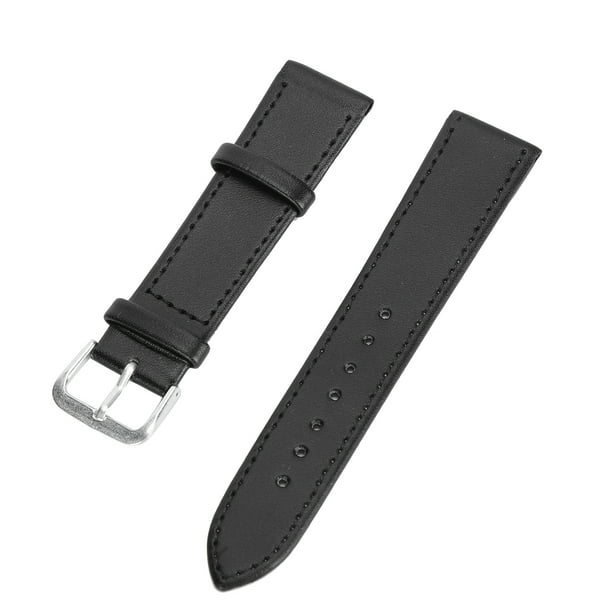 Correa de Reloj de Pulsera Negra Correa de Reloj con Hebilla de Pasador Correa de Reloj de Repuesto Universal de Cuero de PU Accesorio para Relojeros ANGGREK Otros