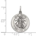 thumbnail image 2 of 925 Sterling Silver Solid Oxidized Antiqued Saint Martha Medal Pendant Necklace 25x20mm Wide Pendant for Women, 2 of 2