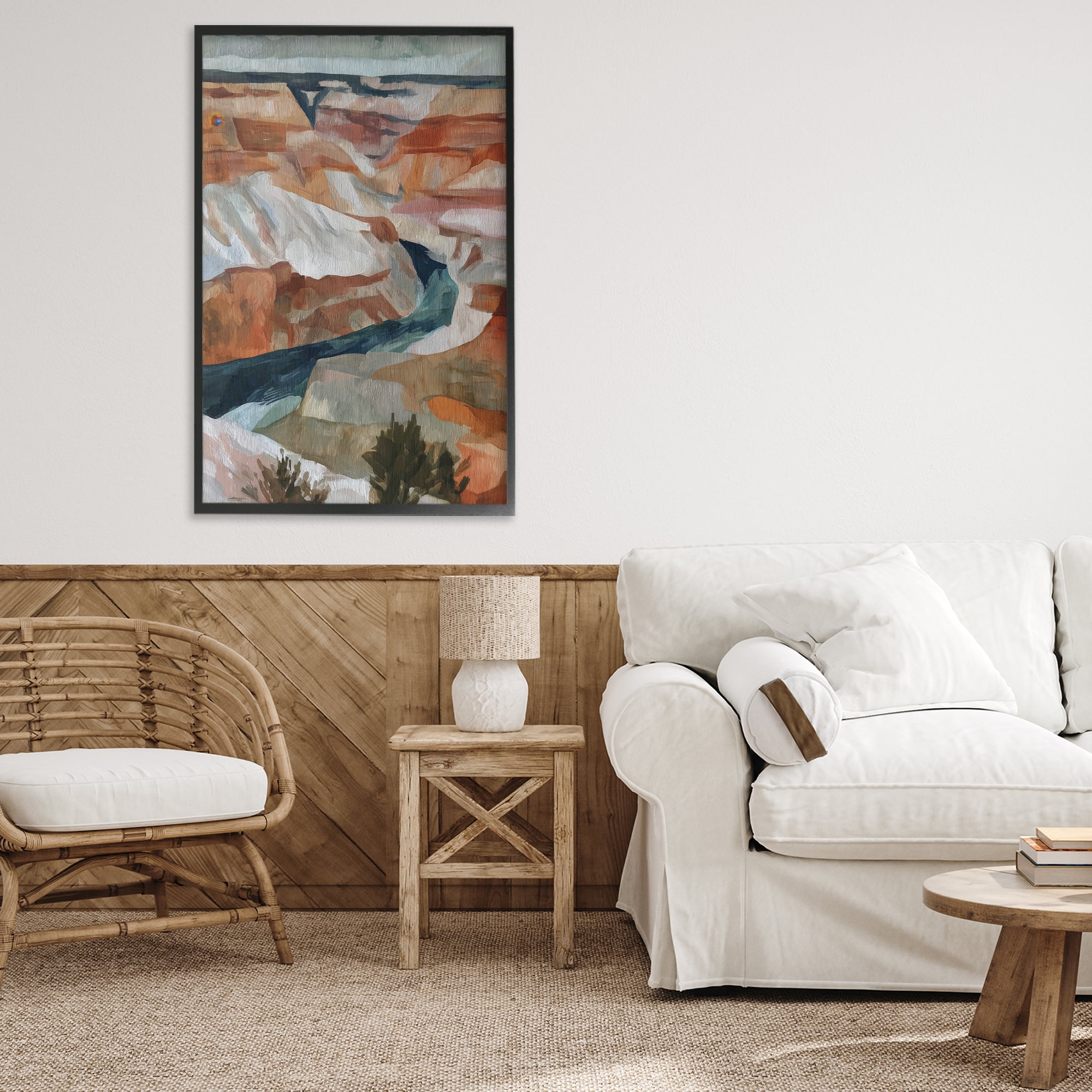 Stupell Industries Canyon Rim Textures Impression Black Framed Giclee Art, design by Chromatic Storm Studio