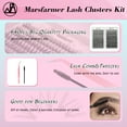thumbnail image 6 of Marsfarmer 640pcs Lash Clusters Kit - 9-16mm 40D+50D D Curl Individual Lashes Clusters, DIY False Eyelashes Clusters Extension, Natural Fluffy Lashes Extension with Lash Cluster Applicator Tweezer, 6 of 7