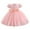 Light Pink, variant on OSOLU Toddler Child Mesh Dresses A-Line Solid Color Fly Sleeve Stylish Little Girl Dress Baby Relaxed Fit Dailywear, 5-6 Years