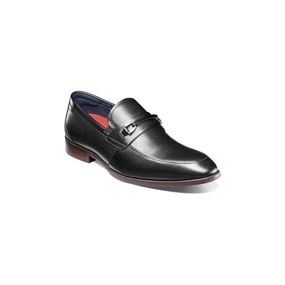 Stacy Adams Kaylor Moc Toe Bit Slip On Leather Dress Shoes Black 25572-001