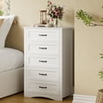 thumbnail image 5 of Asofer Complete White Bedroom Set: Queen Bed Frame with Headboard, 6 & 5 Drawer Dressers & 2 Nightstands, 5 of 22