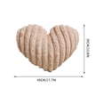 thumbnail image 2 of Coollooc Heart Shaped Fluffy Striped Pillow Throw Pillows, 18 Inch Heart Shaped Throw Pillows for Bed Couch Chair Bedroom Room, Cute Small Pillow for Valentines Day Wedding Home Decor(Beige), 2 of 7