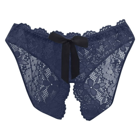 

IROINNID G-String Underwear For Women High-Cut Sexy Lace Lingerie Thin Tie Breathable Solid Color Panties