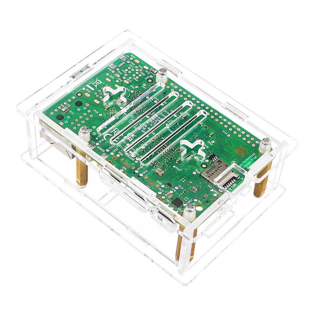 Para Raspberry Pi 5 carcasa de acrílico carcasa protectora con ventilador de refrigeración