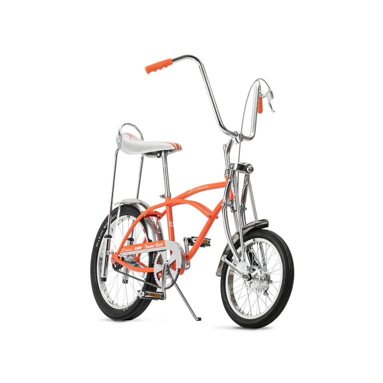 schwinn orange crush bicycle Schwinn Classic Old School Krate Bike Ape Handlebar And Bucket Saddle 20-Inch Wheels Orange