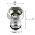 thumbnail image 2 of Water Hose Quick Connector 21mm Female 24mm Male Thread Tap Adapter 2pcs, 2 of 5