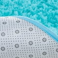 thumbnail image 3 of Junovo Oval Fluffy Area Rugs for Bedroom Plush Shaggy Carpet for Kids Room Bedside Nursery Mats, 2.6' x 5.3',Blue, 3 of 7