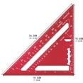thumbnail image 3 of 7 Inch Carpenter Square, Red Triangle Ruler, High Precision Aluminum Alloy Triangle Ruler,Layout Measuring Tool, 3 of 7