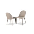 thumbnail image 4 of LonKwa Set of 2 Contemporary Brown Leatherette Dining Chairs, Fully Upholstered Side Chairs with Arch Top-Stitching, Modern Dining Room Furniture Seating, 4 of 8