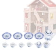 thumbnail image 1 of 15Pcs Beautiful Decoration Tea Set Miniature, Toy, For Home Verisimilitude For Living Room High Simulation, 1 of 8